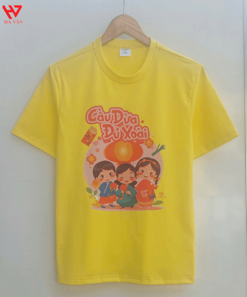 áo thun tết màu vàng cây cầu sư soài