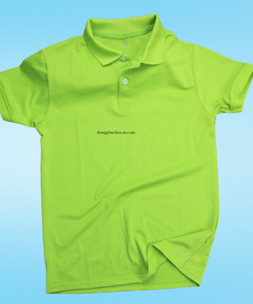 áo polo trơn màu xanh chuối