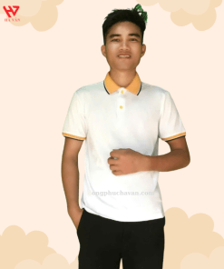 áo đồng phục công màu trắng gạo