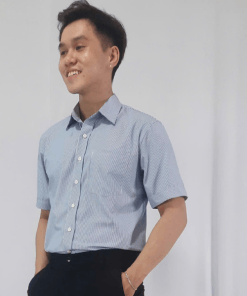 Aó sơ mi tay ngắn may sẳng