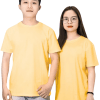 áo thun cổ tròn đồng phục màu vàng