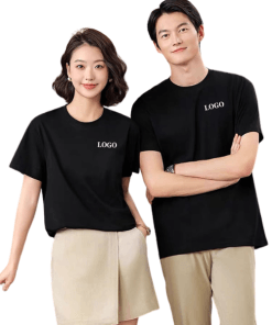 áo thun cổ tròn màu đen