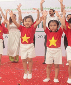 áo cờ đỏ sao vàng cổ tròn cấp 1