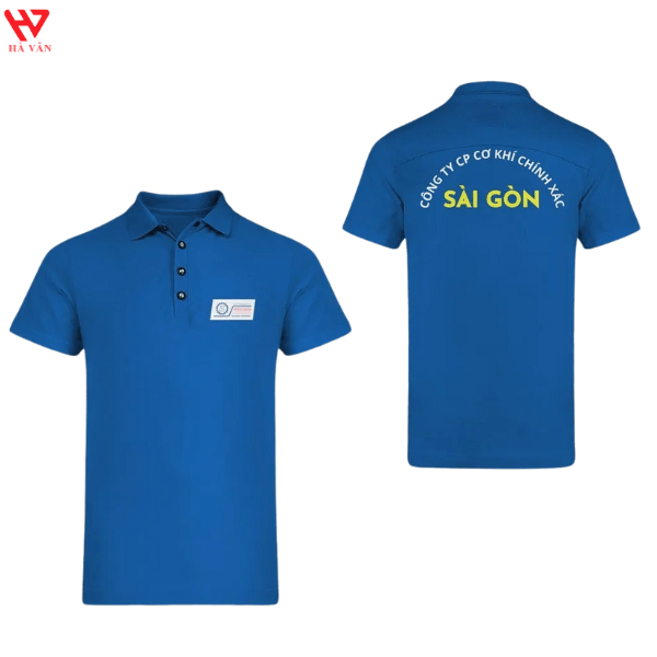 áo thun cơ khí màu xanh