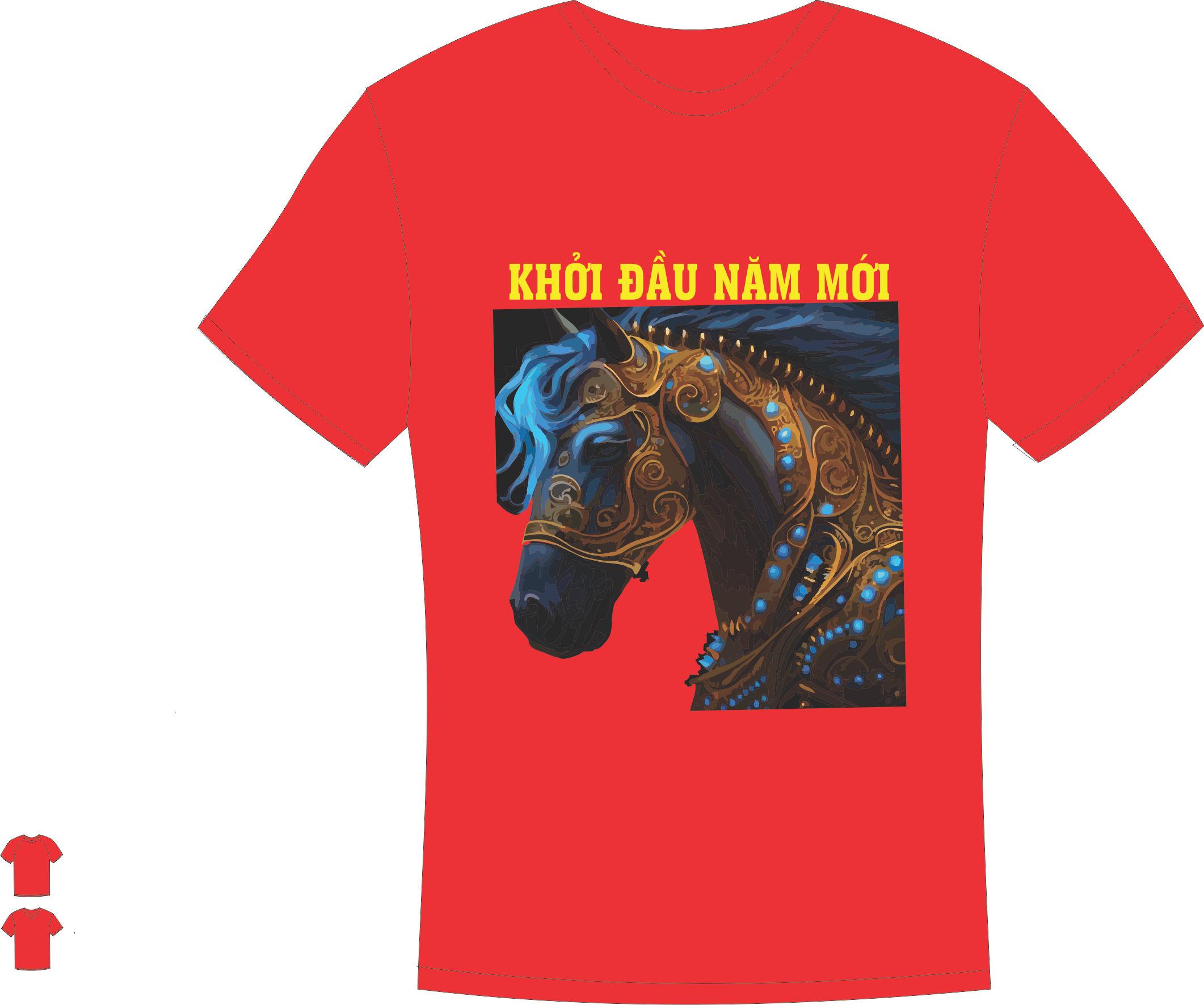 Thiết kế áo thun tết ngựa